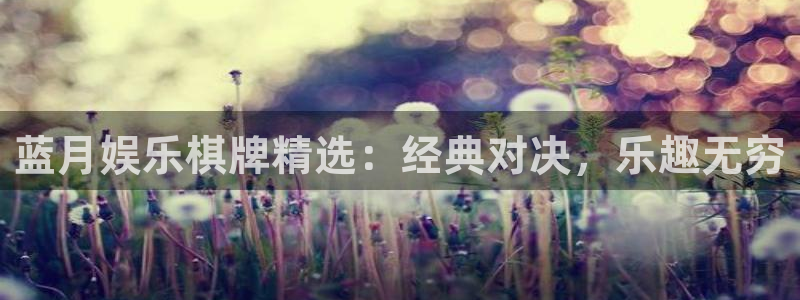 顺盈娱乐：蓝月娱乐棋牌精选：经典对决，乐趣无穷